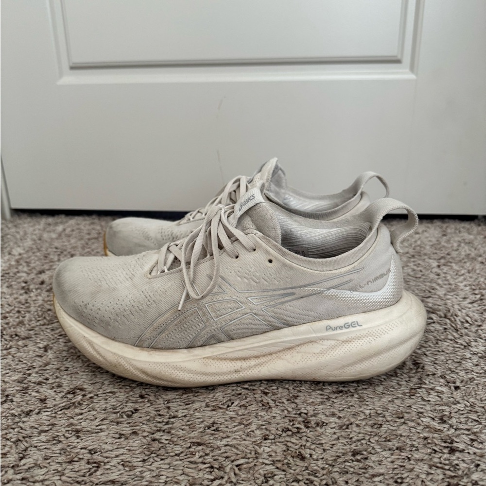 ASICS Gel Nimbus 25 Men’s 9.5 White/Cream